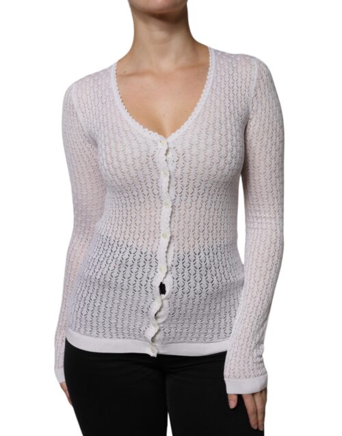 Dolce & Gabbana Valge nööbiga kardigan