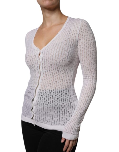 Dolce & Gabbana Valge nööbiga kardigan