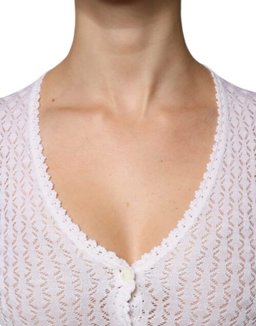 Dolce & Gabbana Valge nööbiga kardigan