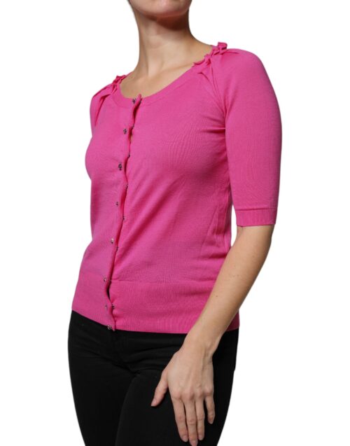 Dolce & Gabbana Roosa nööbitav kardigan