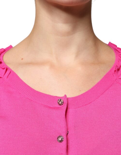 Dolce & Gabbana Roosa nööbitav kardigan