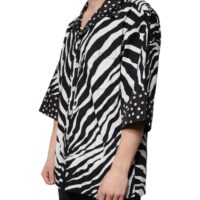 4823354.jpeg Dolce & Gabbana Must-valge sebramustriga oversize särk