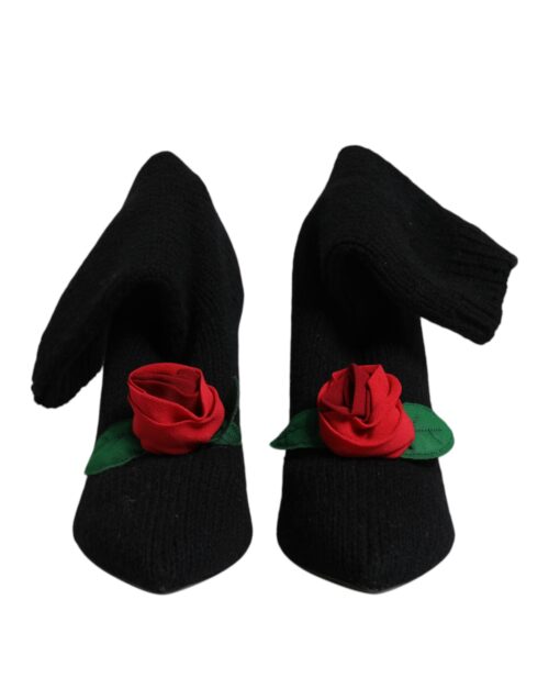 4825000.jpeg Dolce & Gabbana mustad stiletto-kontsaga keskmise sääreosaga saapad