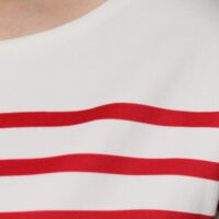 Dolce & Gabbana valge-punase triibuga pikkade varrukatega topp