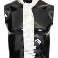 Dolce & Gabbana valge täpiline kitsas sall