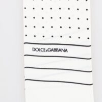 Dolce & Gabbana valge täpiline kitsas sall