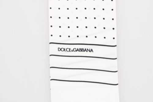 Dolce & Gabbana valge täpiline kitsas sall