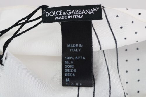 Dolce & Gabbana valge täpiline kitsas sall