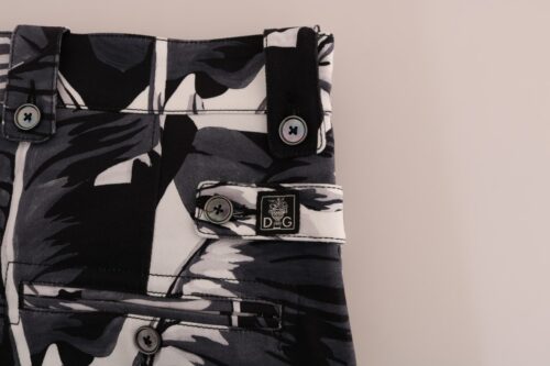 Dolce & Gabbana hallid Capri-püksid banaanilehe mustriga