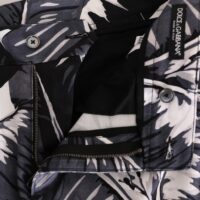 Dolce & Gabbana hallid Capri-püksid banaanilehe mustriga