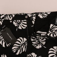 Dolce & Gabbana Must/valge slim püksid Leaf