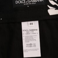 Dolce & Gabbana Must/valge slim püksid Leaf