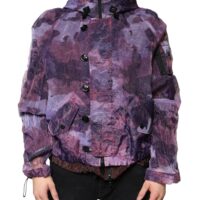 Dolce & Gabbana Lilla kamuflaažmustriga kapuutsiga blusoonjakk meestele