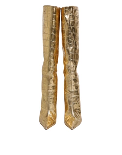 5404331.jpeg Dolce & Gabbana Kuldsed Stiletto kontsaga põlvsaapad