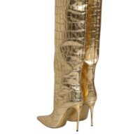 5404334.jpeg Dolce & Gabbana Kuldsed Stiletto kontsaga põlvsaapad