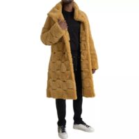 Bottega Veneta Yellow Long Teddy Coat Jacket