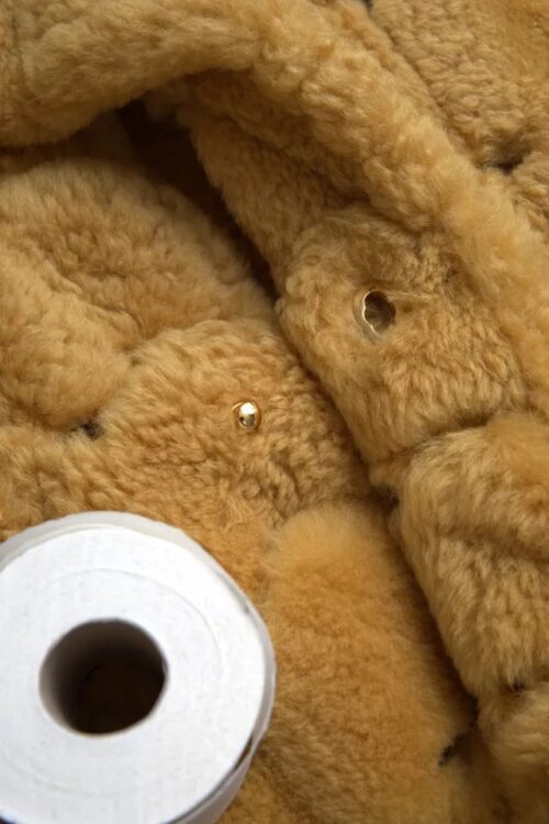 Bottega Veneta Yellow Long Teddy Coat Jacket