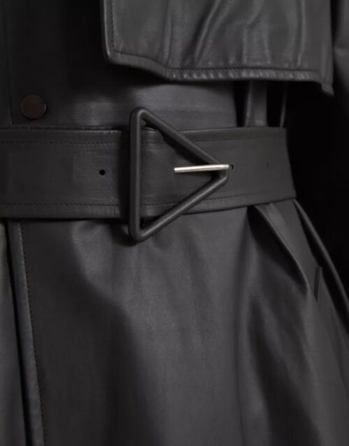 Bottega Veneta must meeste trench-mantel-jakk