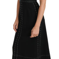 Dolce & Gabbana must villane stretš A-lõikeline tuunikleidiga kleit