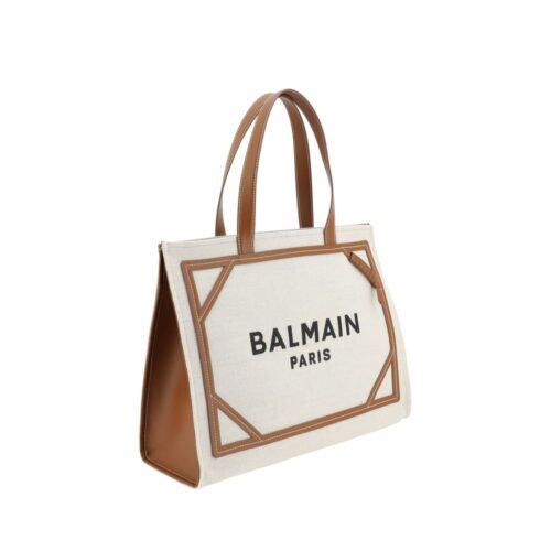 Balmain Beige Cotton Shoulder Bag
