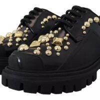 Dolce & Gabbana Mustad trekking-stiilis derby kingad