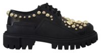 Dolce & Gabbana Mustad trekking-stiilis derby kingad