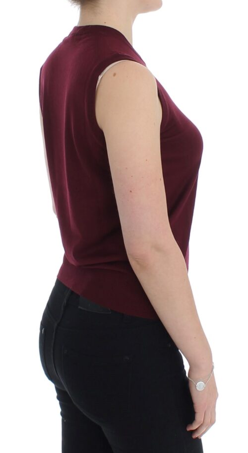 Dolce & Gabbana punane varrukateta ümmarguse kaelusega vest