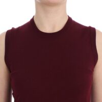 Dolce & Gabbana punane varrukateta ümmarguse kaelusega vest