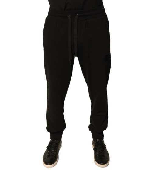 Dolce & Gabbana mustad meeste jogger-püksid