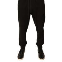 Dolce & Gabbana mustad meeste jogger-püksid