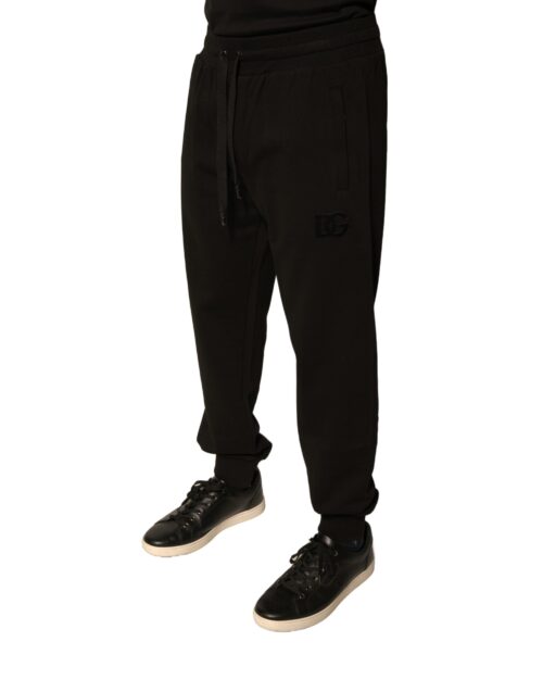 Dolce & Gabbana mustad meeste jogger-püksid