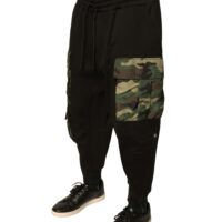 Dolce & Gabbana Mustad kamuflaažimustriga jogger cargo püksid