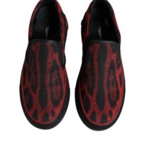Dolce & Gabbana punase-musta leopardimustriga meeste madalad tossud