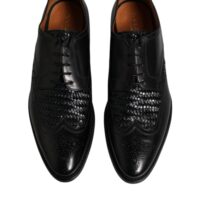 Dolce & Gabbana Mustad derbi kingad tiivakujulise mustriga