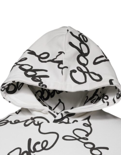 6279983.jpeg Dolce & Gabbana White Logo Kapuutsiga Sviiter