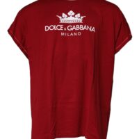 6356577.jpeg Dolce & Gabbana Red Logo Crown T-särk