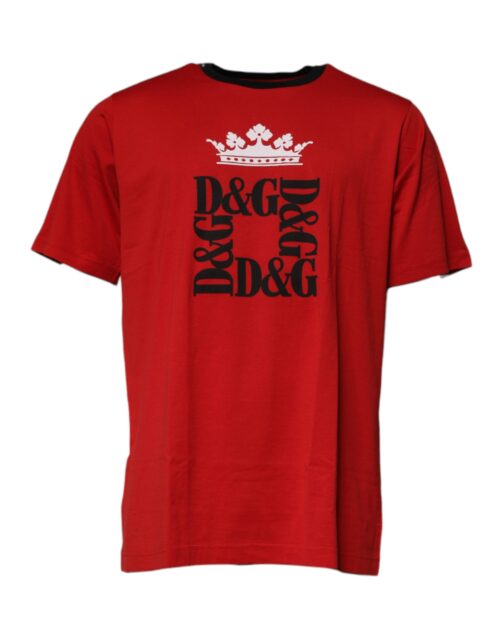 Dolce & Gabbana punane logo ja krooniga T-särk