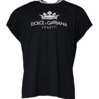 Dolce & Gabbana tumesinine logo krooniga T-särk