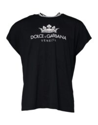 Dolce & Gabbana tumesinine logo krooniga T-särk