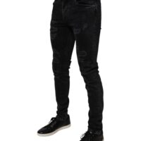 Dolce & Gabbana Mustad meeste skinny teksad