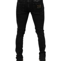 Dolce & Gabbana Mustad meeste skinny teksad