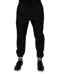 Dolce & Gabbana Mustad meeste jogger-püksid