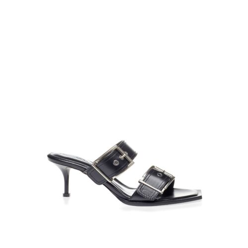 Alexander McQueen Mustad stilettokontsaga sandaalid