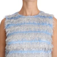 Dolce & Gabbana Light Blue Silver Shift kleit