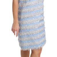 Dolce & Gabbana Light Blue Silver Shift kleit