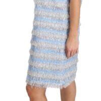 Dolce & Gabbana Light Blue Silver Shift kleit