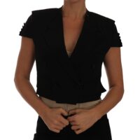 Dolce & Gabbana must lühike crop bleiser