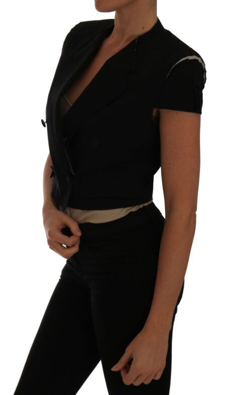 Dolce & Gabbana must lühike crop bleiser