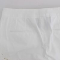 64836-2.jpg Dolce & Gabbana Valged lillelised väljalõikega viigipüksid Sicily