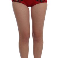 Dolce & Gabbana punased lühikesed püksid Enchanted Sicily